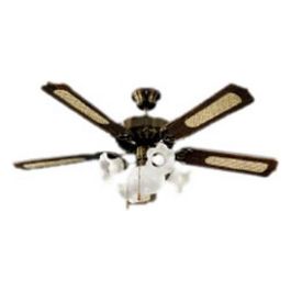 Perenz 7066OB Ventilatore da Soffitto 5 Pale Diametro 130cm Kit Luce Ottone Brunito