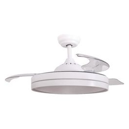 7118 B IR Ventilatore da Soffitto Bianco con Telecomando e Funzione Luce