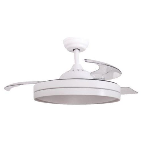 7118 B IR Ventilatore da Soffitto Bianco con Telecomando e Funzione Luce