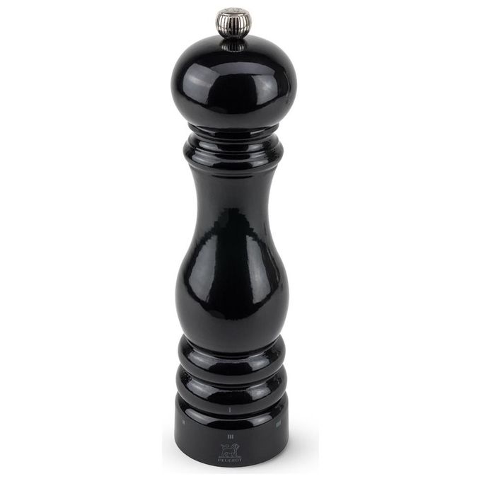 Peugeot PARIS Macinapepe in Legno di Faggio Nero Verniciato 22cm