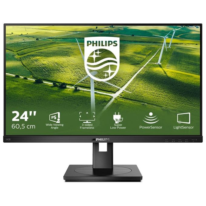 Philips 242B1G/00 Monitor PC 23,8" Full HD IPS 75 Hz (Nero - Verde)