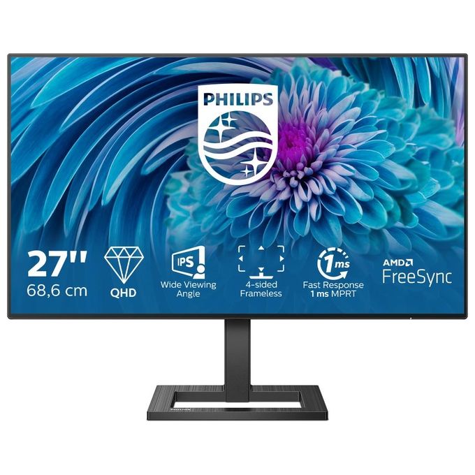 Philips 275E2FAE Monitor PC 27" Quad HD IPS 75 Hz (Nero)