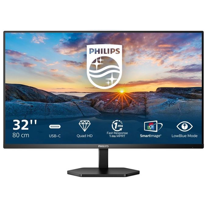 Philips Monitor Flat 31.5" 32E1N3600LA/00 2560x1440 Pixel Tempo di risposta 4 ms Nero
