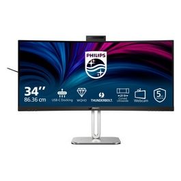 34B2U6603CH 6000 Series monitor a LED curvato 34" 3440 x 1440 WQHD @ 120 Hz VA 550 cd/m² 4000:1 DisplayHDR 400 4 ms Thunderbolt 4 2xHDMI DisplayPort altoparlanti carbone