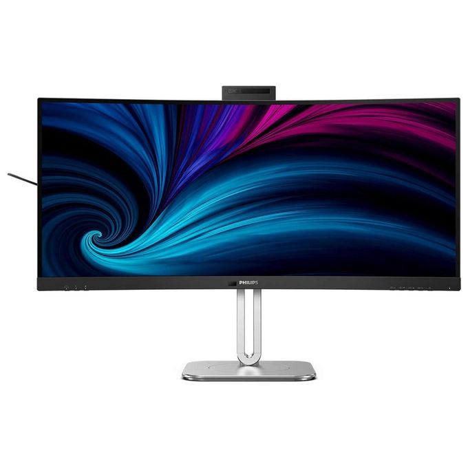 Philips 34B2U6603CH 6000 Series monitor a LED curvato 34'' 3440 x 1440 WQHD @ 120 Hz VA 550 cd-m² 4000:1 DisplayHDR 400 4 ms Thunderbolt 4 2xHDMI DisplayPort altoparlanti carbone