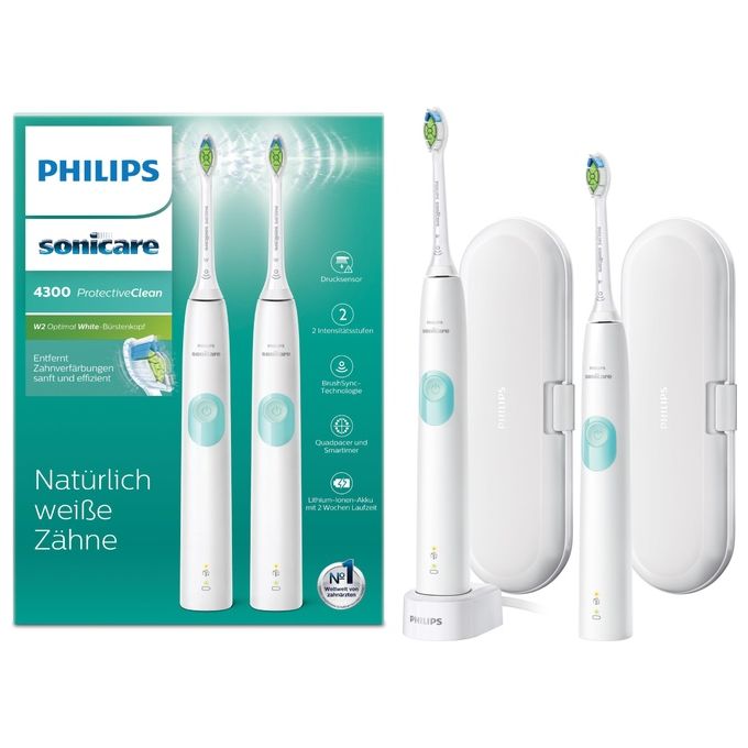 Philips 4300 series HX6807-35 Spazzolino Elettrico Adulto Sonico Colore Menta-Bianco