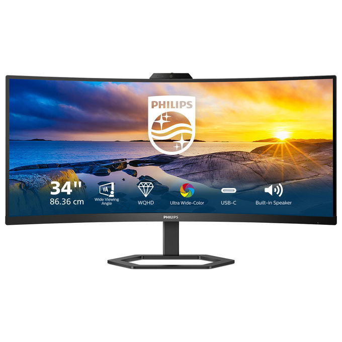 Philips 34E1C5600HE-00 Monitor PC 34" 4K Ultra HD VA 100 Hz (Nero)