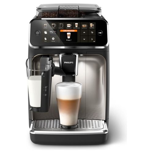 Philips 5400 Series Macchina da Caffè Automatica Montalatte LatteGo 12 Bevande Display Intuitivo 4 Profili Utente Cromato