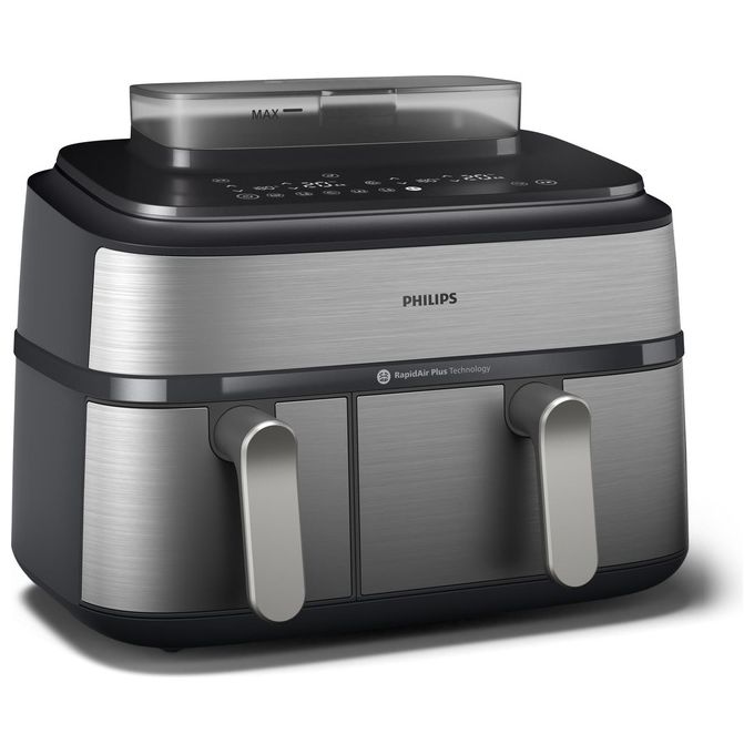 Philips Airfryer Serie 5000 Friggitrice ad aria con doppio cestello 9.0 Litri e cottura a vapore