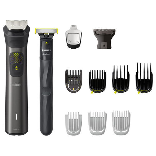 MG954015 Serie 9000 Rasoio elettrico Multigroomer All in One OneBlade Wet Dry 13 accessori autonomia 120 min colore Grigio