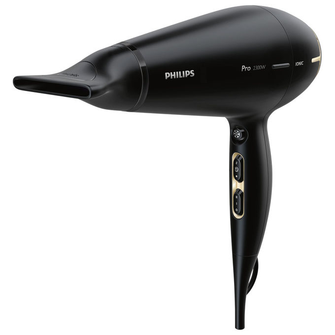 Philips, Asciugacapelli Professionale, 2300W, Tecnologia Ionic Care, Nero e Oro