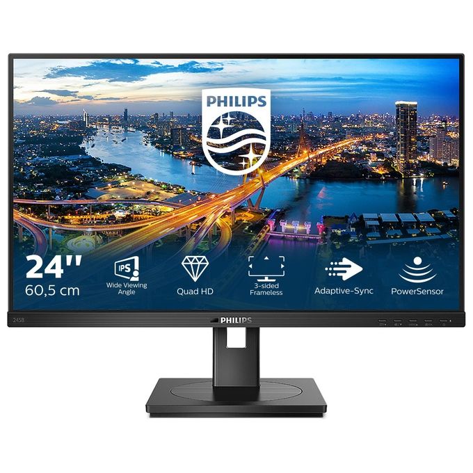 Philips 245B1-00 Monitor PC 23,8" Quad HD IPS 75 Hz (Nero)