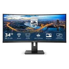 [ComeNuovo] Philips B Line 346B1C/00 Monitor Piatto per Pc 34'' 3440x1440 Pixel WQHD Lcd Curvo Opaco Nero