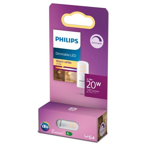 Philips Capsule Led 20W G4 Luce Bianco Caldo Regolabile