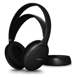 Philips, Cuffie Wireless Over-Ear per TV, USB Tipo-C, Nero