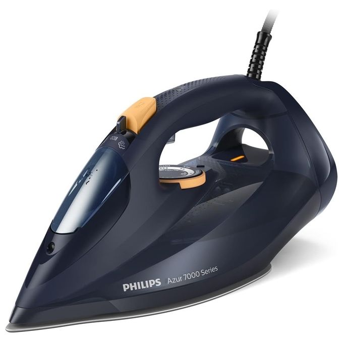 Image of Philips DST7060-20 Ferro da Stiro a Vapore Potenza 3000 Watt Capacita' 0.3 Litri Funzione Vapore Verticale colore Blu - Giallo