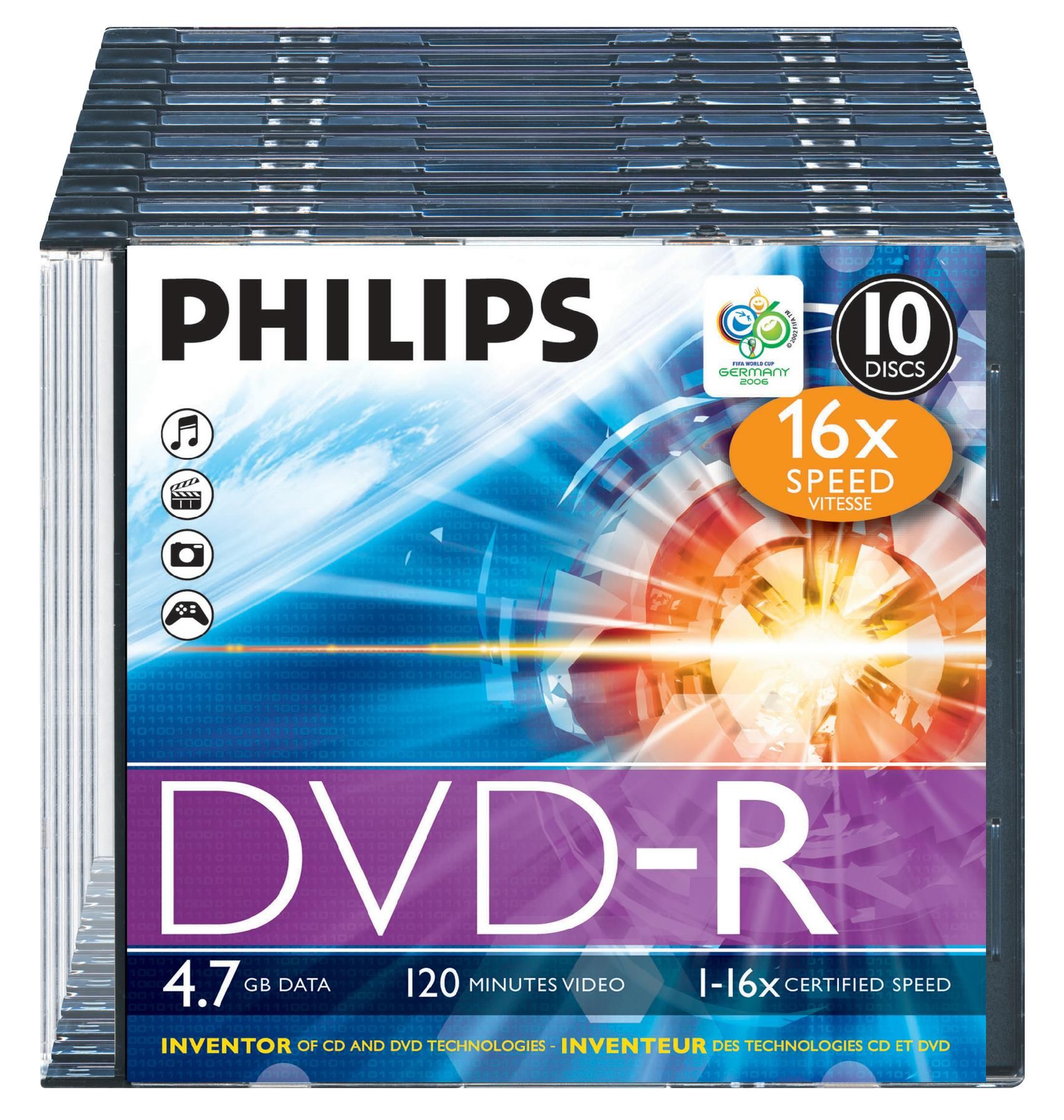 Philips Dvd-r 16x 120m