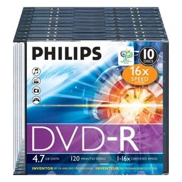 Philips Dvd-r 16x 120m 4 7gb Slim Jb Cf.10