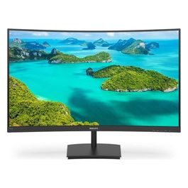 Philips Monitor Curvo 24'' 241E1SCA Freesync 75 Hz LED VA FHD, 4ms, 3 Side Frameless, Casse Audio Integrate, Low Blue Mode, Flicker Free, HDMI, VGA, VESA, Nero