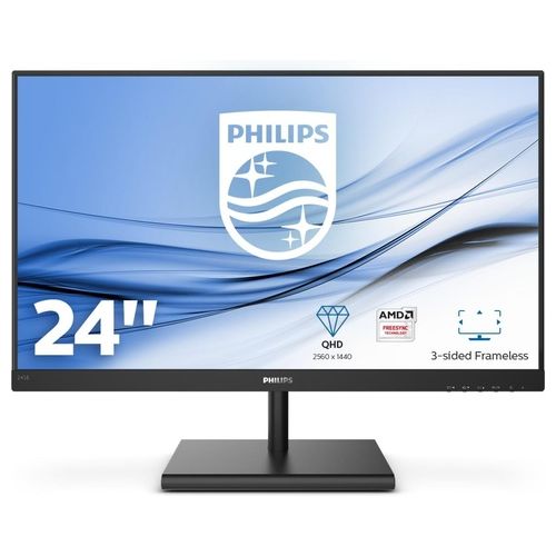 [ComeNuovo] Philips E Line 245E1S/00 Monitor Piatto per Pc 23,8'' Led 2K Ultra Hd Lcd Nero