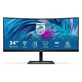 Monitor 34" LED VA 346E2CUAE / 00 Curvo 3440x1440 UWQHD Tempo di Risposta 4 ms Frequenza di aggiornamento 100 (Hz)