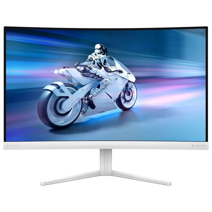 PHILIPS Evnia 27M2C5201L - Monitor gaming curvo FHD da 27 pollici 180 Hz 1 ms GtG FreeSync Prem. (1920x1080 2x HDMI 2.0 1x DP 1.4) bianco