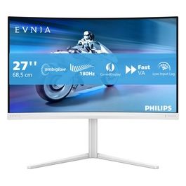 Evnia 27M2C5201L - Monitor gaming curvo FHD da 27 pollici 180 Hz 1 ms GtG FreeSync Prem. (1920x1080 2x HDMI 2.0 1x DP 1.4) bianco