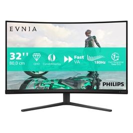Evnia 32M2C3500L - Monitor gaming curvo QHD da 32 pollici 180 Hz 05 ms FreeSync Premium HDR10 (2560x1440 2x HDMI DisplayPort) grigio scuro