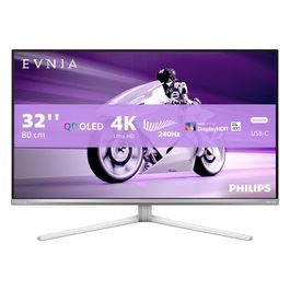 Evnia 32M2N8900 - Monitor da gioco OLED UHD da 32" 240 Hz 003 ms HDR400 FreeSync Prem. Pro G-Sync comp. (3840x2160 2x HDMI 2.1 1x DP 1.4 1x USB-C (65 W PD) hub USB) bianco