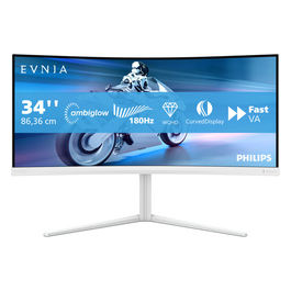 Evnia 34M2C5501A Monitor Gaming Curvo 34" WQHD Bianco