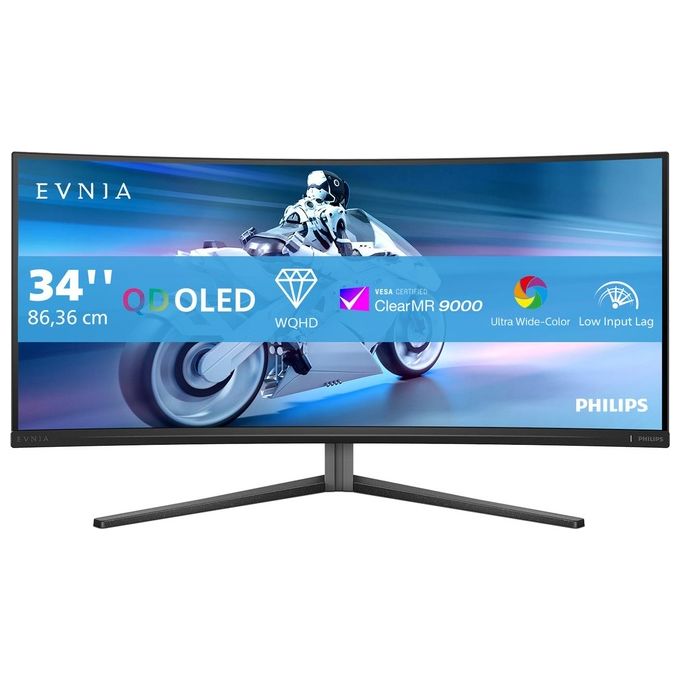 Philips Evnia 34M2C6500/00 Monitor PC 34" Quad HD OLED 175 Hz (Grigio)