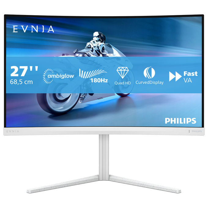 Philips Evnia 5000 27M2C5501 Monitor PC 27" Quad HD VA 180 Hz (Bianco)
