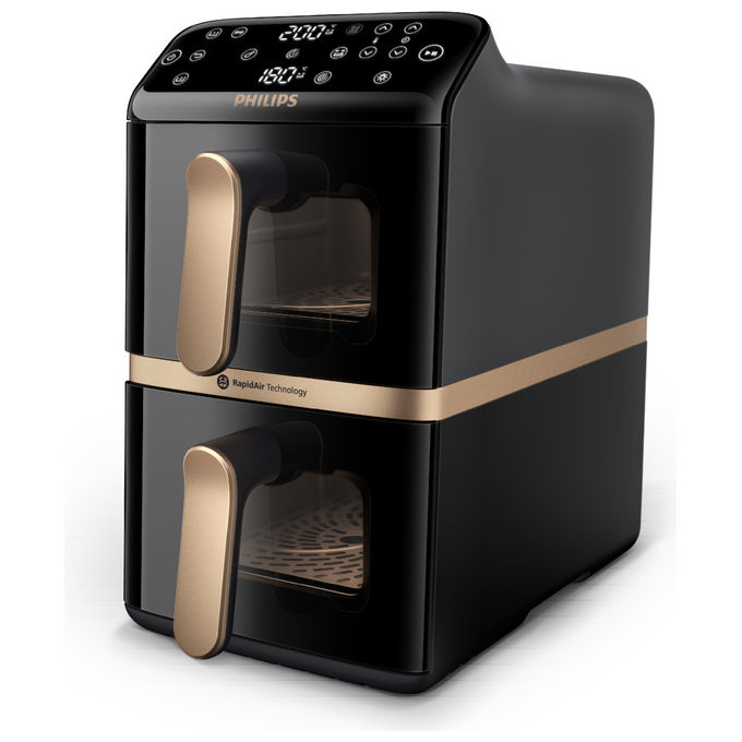Philips, Friggitrice ad Aria Serie 4000 Verticale, Doppia, 10 Litri...