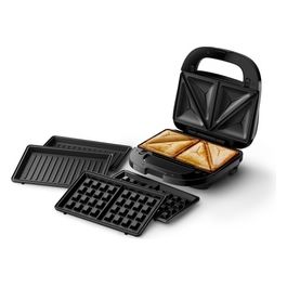 Philips HD2350/80 Tostapane Piastra per Toast e Waffle Antiaderente Potenza 750 Watt colore Nero/Argento