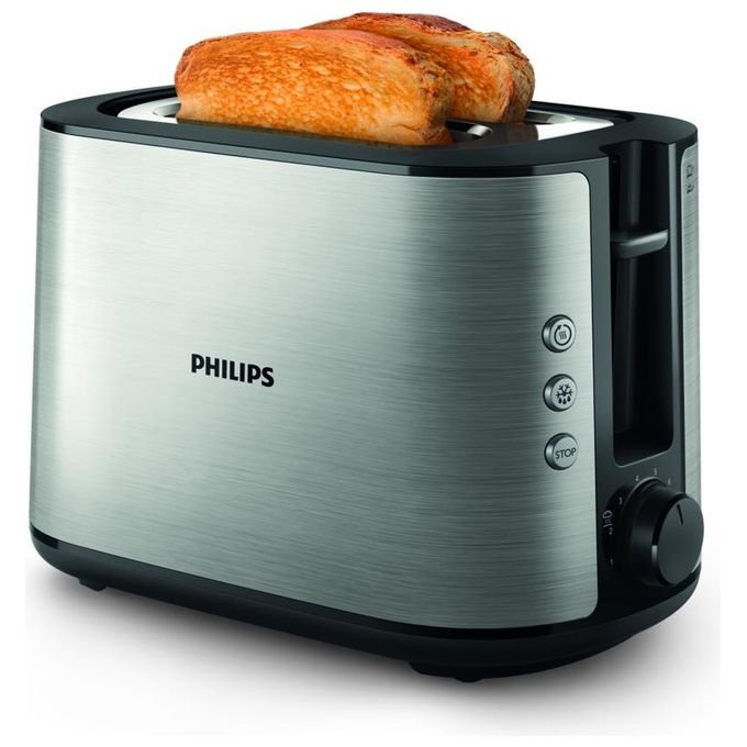 Philips HD2650-90 Tostapane in Acciaio 950W 8 Livelli di Doratura