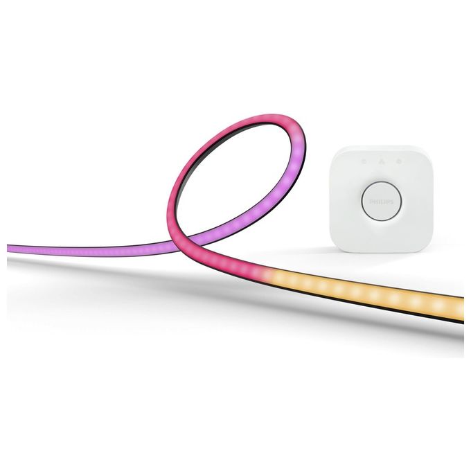 Philips Hue White and Color Ambiance Lightstrip Gradient per PC 32 -34'' Starter Kit  Hue Bridge