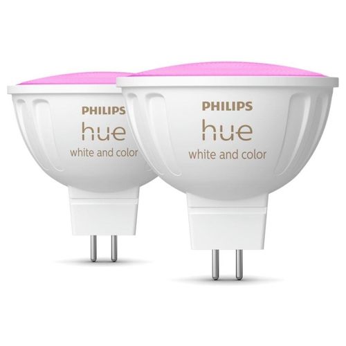 Philips Hue White and Color Ambiance MR16 Faretto Connesso Confezione da 2