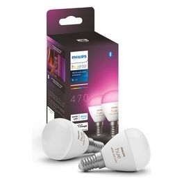 Hue White And Color Ambiance Sferetta Lampadina Connessa E14 2 Pezzi