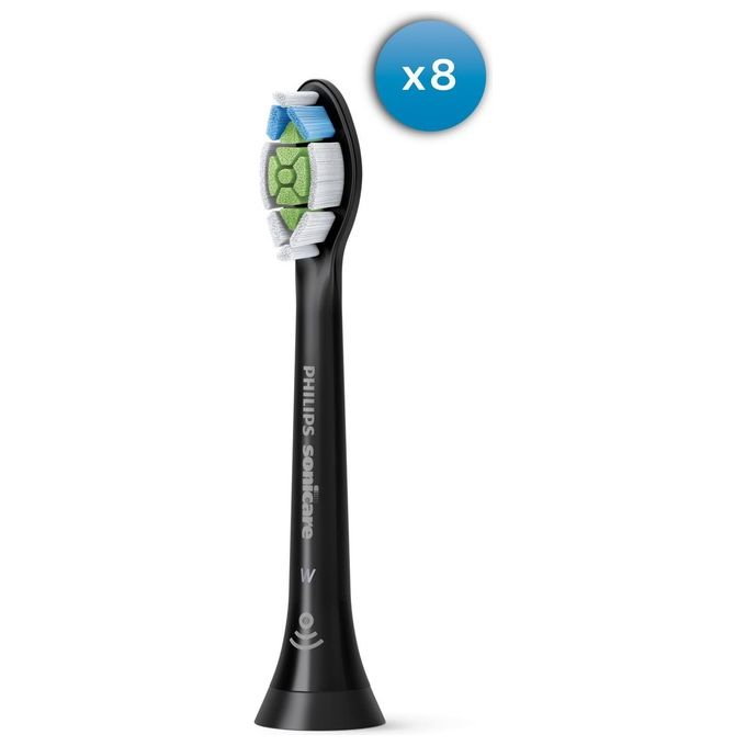 Philips HX6068-13 Testine per spazzolino Sonico Philips Sonicare Optimal White W2 Confezione 8 Unita' Nero