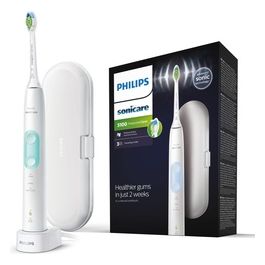 HX6857/28 Sonicare ProtectiveClean 5100 Spazzolino Elettrico Sonico Colore Bianco/Menta Custodia da Viaggio Inclusa