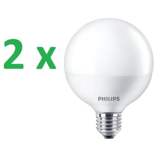 Philips Kit 2 lampadine LED  Globo 120W E27 2700K non dim luce calda