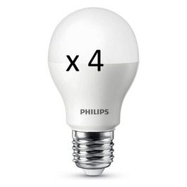 Philips Kit 4 Lampadine LED  goccia 60W E27 2700K non dim luce calda