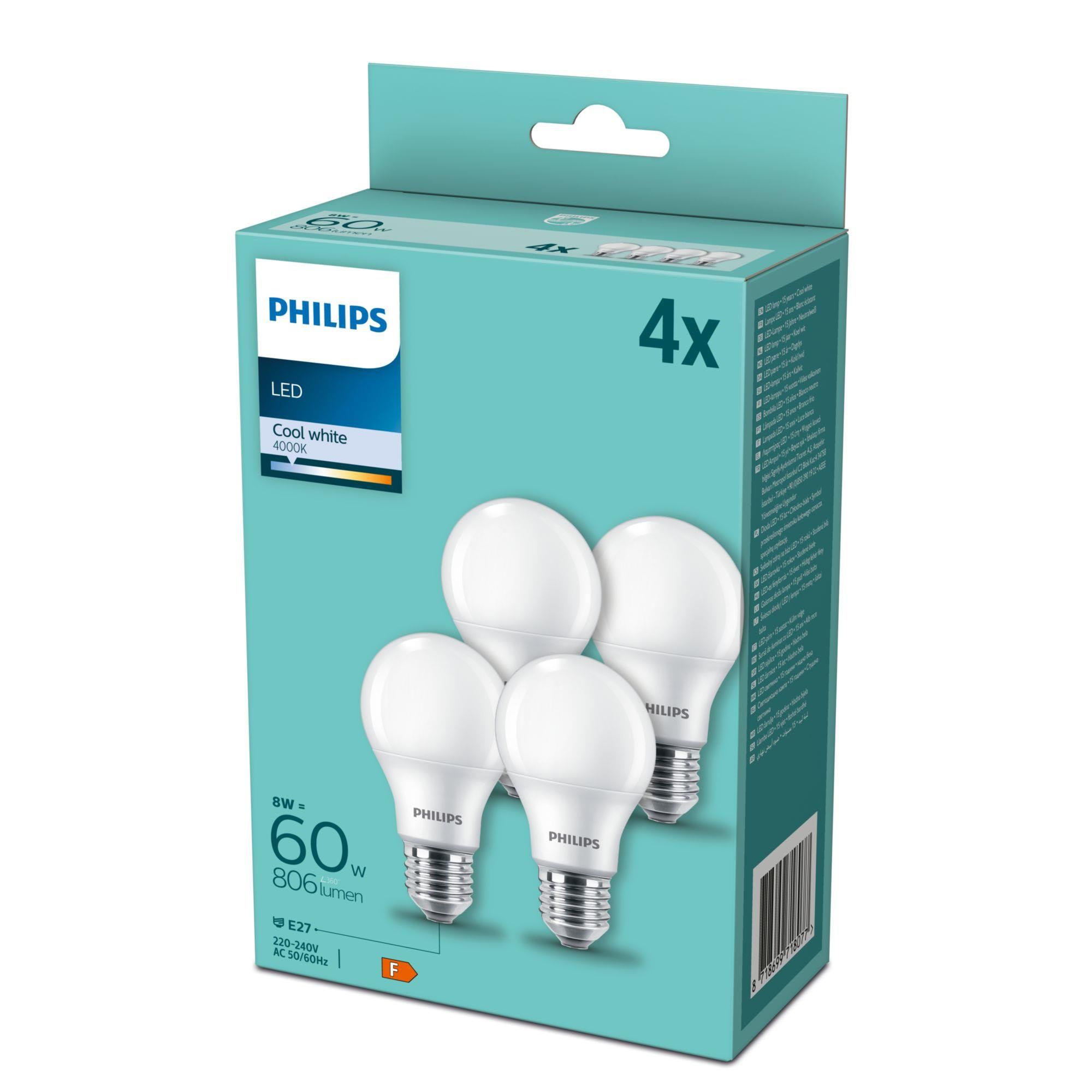 SET 3 LAMPADINE LED GOCCIA ATTACCO E27 60W 806 LUMEN 100W