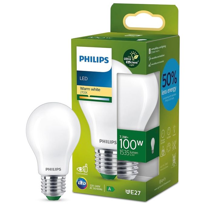 Philips Lampadina Led Goccia Vetro Smerigliato 100W e27