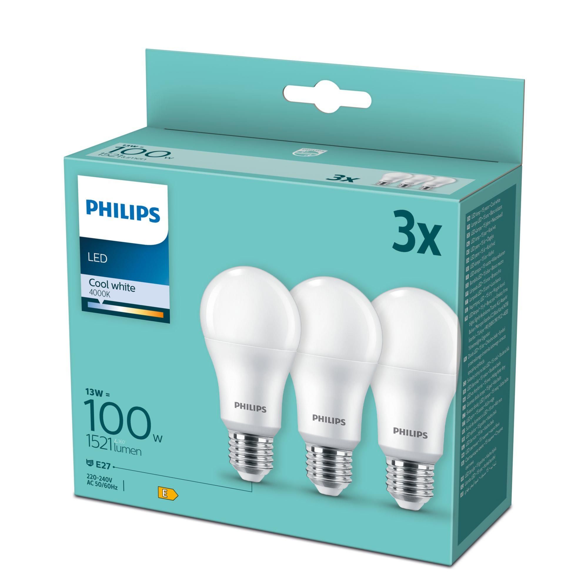 Philips Lampadina Led Special Pack 100W e27 3 Pezzi