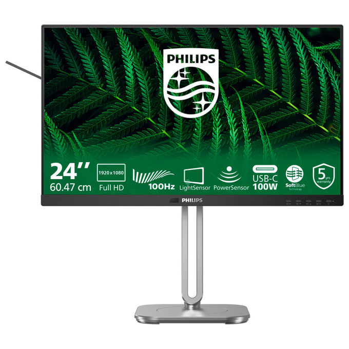immagine di Philips 24B2G5301/00 Monitor PC 23,8" Full HD IPS 100 Hz (Nero)
