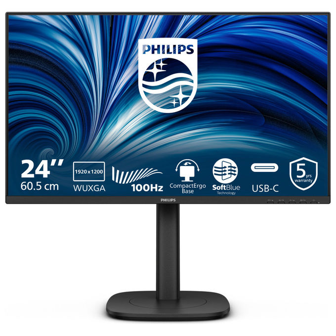 Philips, Monitor 24B2N3200D, 24 Pollici WUXGA, IPS, Altoparlanti