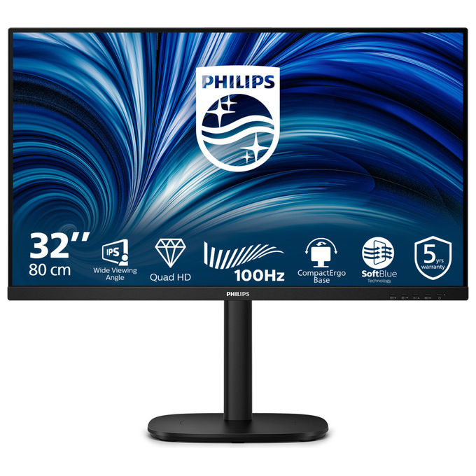 Philips, Monitor PC, 32B2N3500-00, 31.5'' Quad HD LCD, Nero