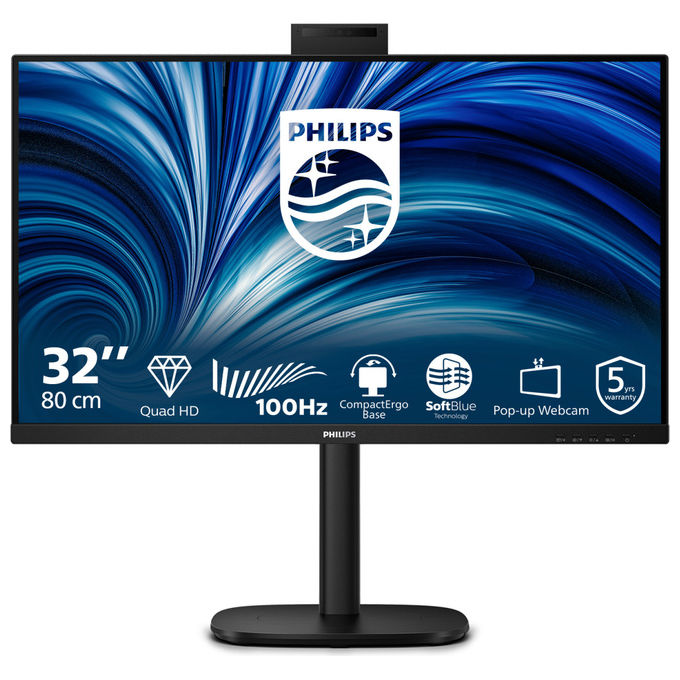 Philips, Monitor PC 32B2U3601H-00, 31.5'' Quad HD, LCD, Nero