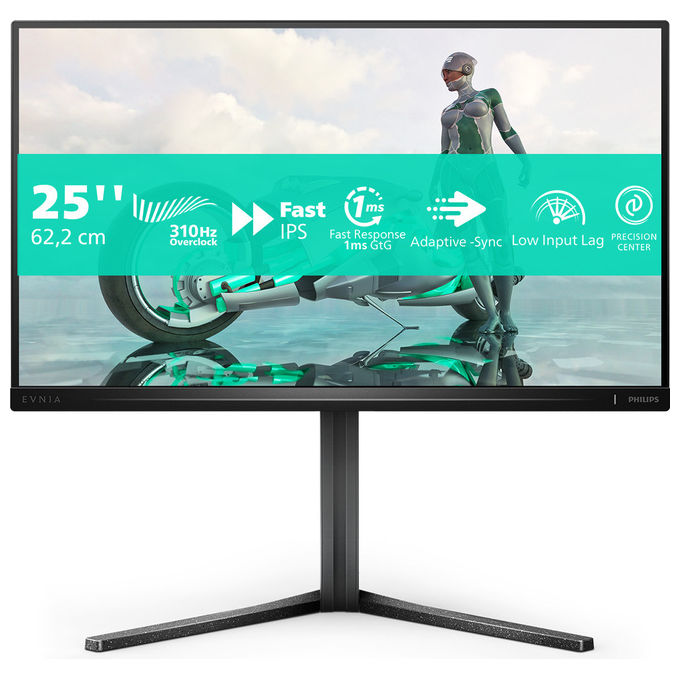 Philips, Monitor PC Evnia 3000 25M2N3200U, 24.5'' Full HD LCD, Grigio